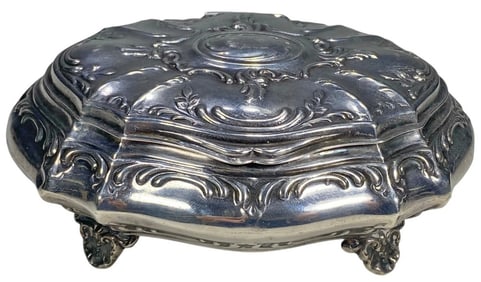 Peruvian 925 Sterling Silver Ornate Jewelry Box