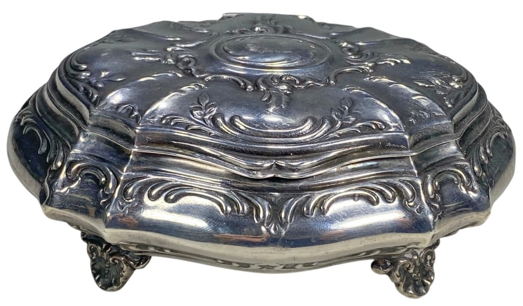 Peruvian 925 Sterling Silver Ornate Jewelry Box (1 of 6)