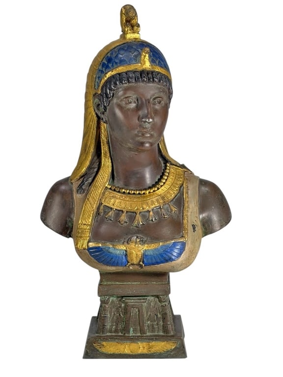Egyptian Revival Gilt Spelter Bust of a Princess (1 of 6)