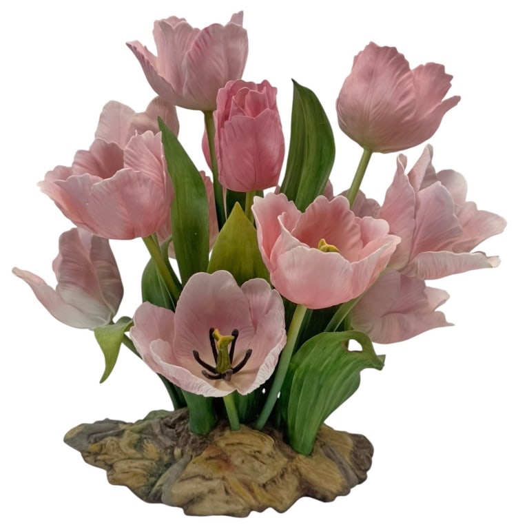 Boehm Porcelain Parrot Tulip Centerpiece No. 31 (1 of 9)
