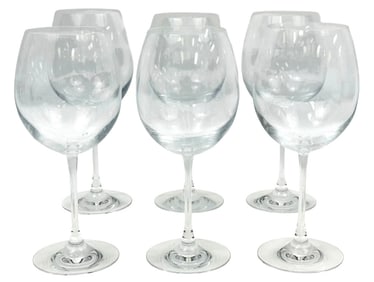 Baccarat French Crystal Red Wine Glasses 6pc SET