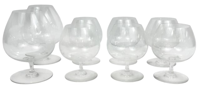 Baccarat French Crystal Brandy Snifters 8pc SET