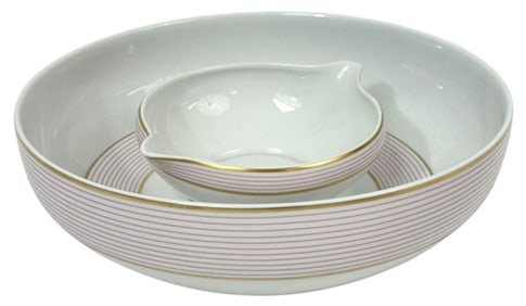 Raynaud Limoges French Porcelain Bowl & Sauce Boat