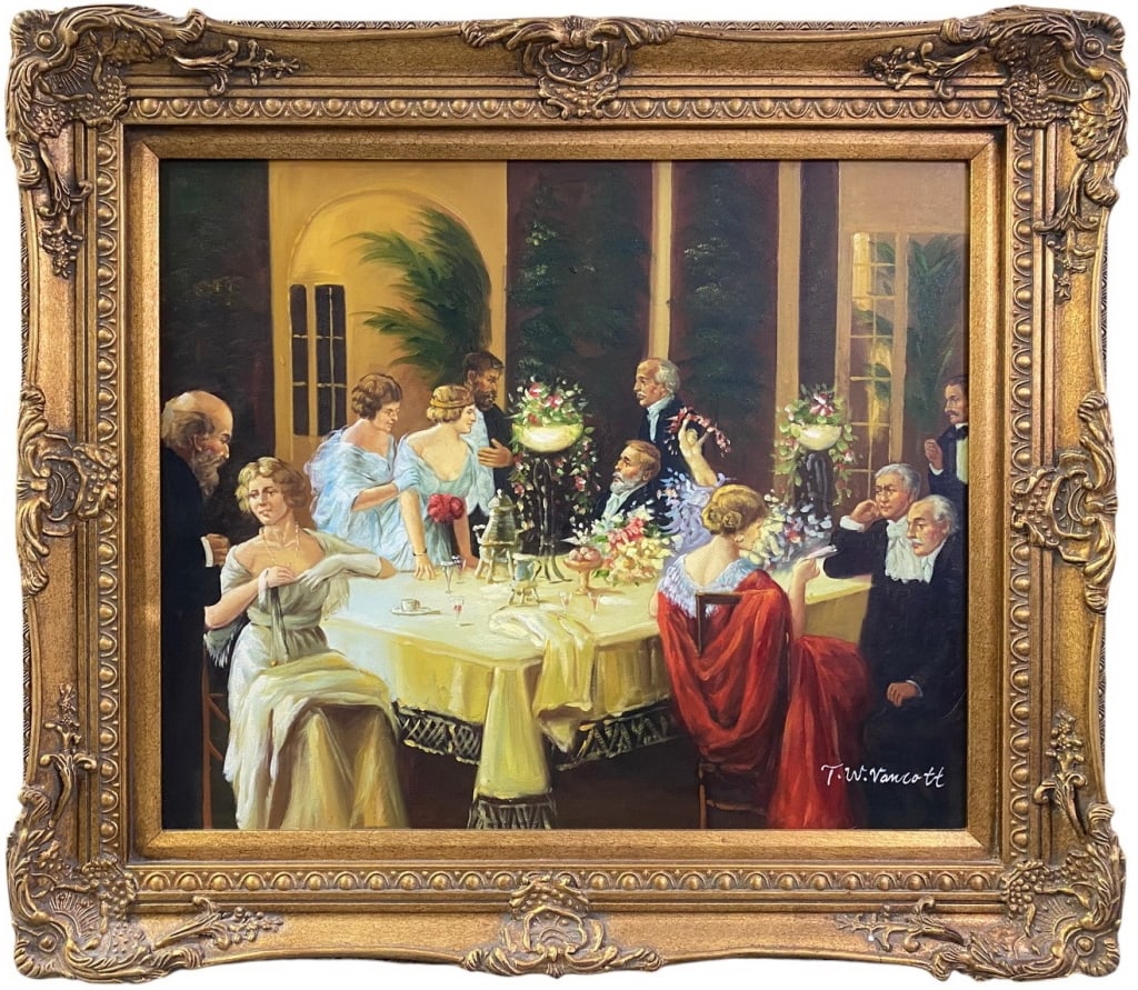 Oil Painting on Canvas after Grun Jules A. SIGNED (1 of 4)