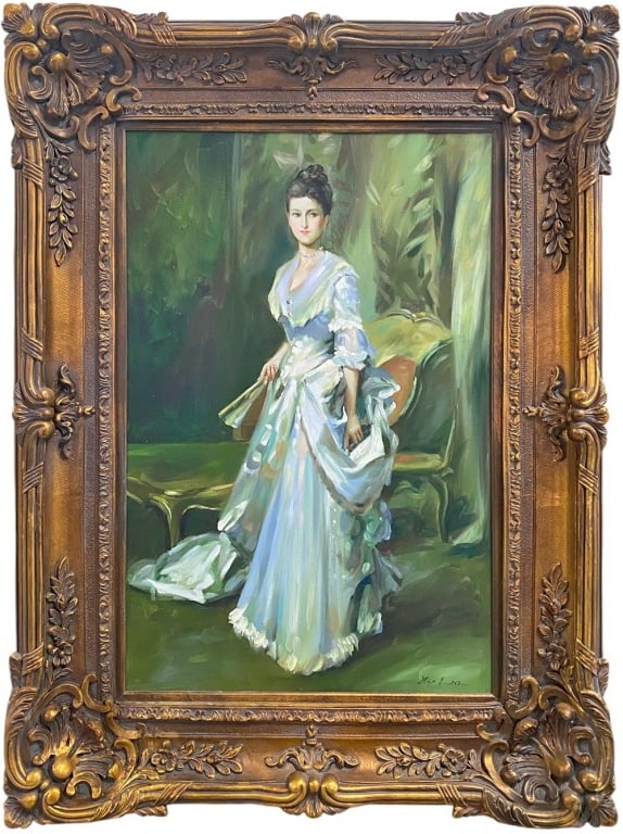 Mrs. Henry White Oil on Canvas after John Sargent (1 of 4)