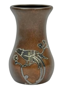 Roycroft Bronze Sterling Silver Arts & Crafts Vase