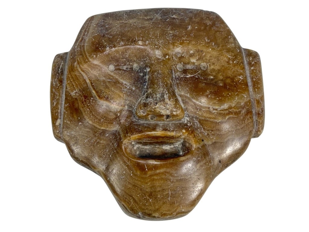 Stone Onyx or Alabaster Pre-Columbian Style Mask (1 of 4)