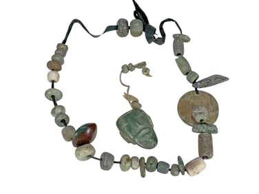 Pre-Columbian Style Stone Bead Necklace