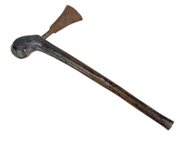 Antique African Chokwe Axe Wood & Iron
