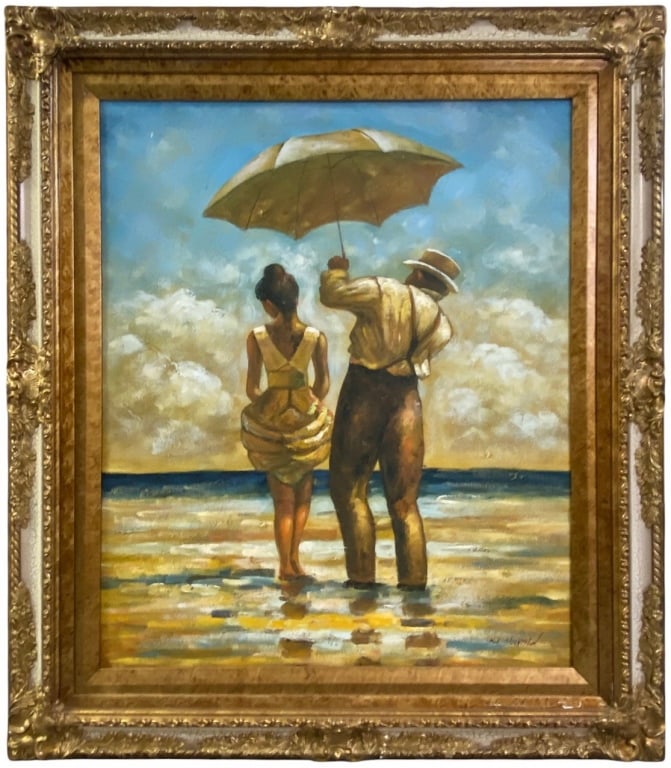 Oil Painting on Canvas after Jack Vettriano SIGNED (1 of 4)