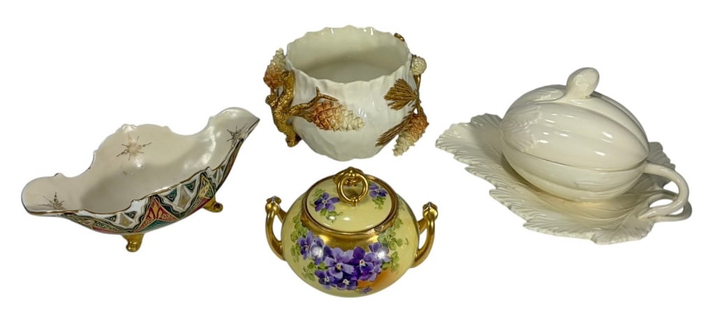 Limoges, Wedgwood, Moore & Vienna Porcelain 4pcs (1 of 18)