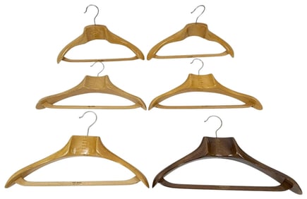 Brooks Brothers Italian Wood Suit Hangers 6pc SET