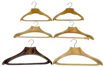 Brooks Brothers Italian Wood Suit Hangers 6pc SET