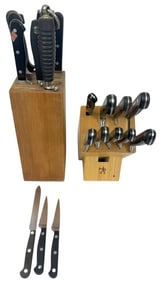 Wusthof & Henckels Kitchen Knife Blocks 20pc LOT