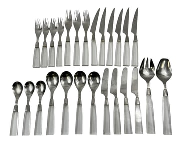 Supreme Cutlery Stainless & Lucite Flatware 26pcs