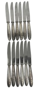 Christofle Silverplate Monogrammed Knives 12pc LOT