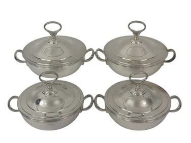 Sambonet Italy Silverplated Covered Dishes 4pc SET