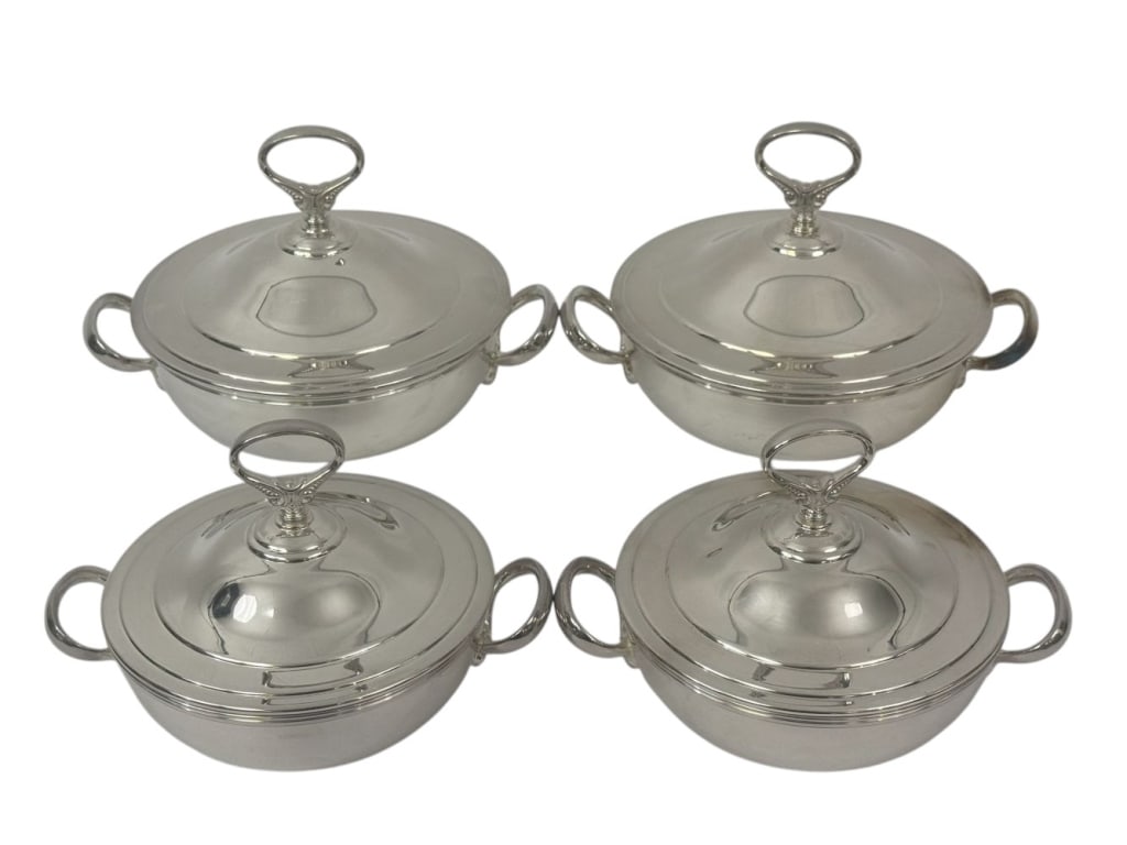 Sambonet Italy Silverplated Covered Dishes 4pc SET (1 of 8)