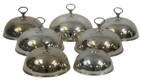 Sambonet Silverplated Dome Plate Covers 7pc SET