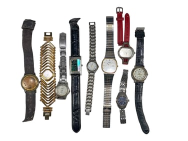 Assorted Men Women Watches 9pc LOT