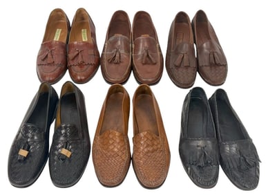Cole Haan Leather Loafers Sz 9.5-10, 6 Pair LOT