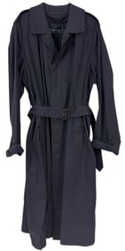 Vintage Burberry Navy Blue 100% Cotton Trench Coat