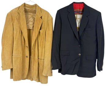 Trussardi Suede & Angelo Roma Blazer 2pc LOT