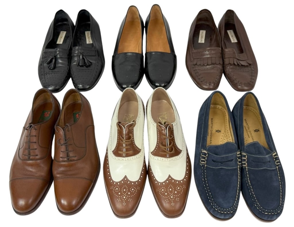 Variety of Mens Designer Leather Shoes 6 Pair LOT (1 of 12)