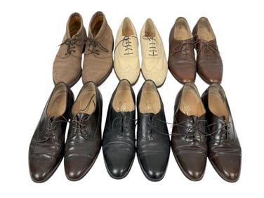Ferragamo Men's Designer Dress Shoes 6 Pair LOT