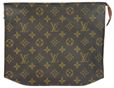 Louis Vuitton Monogram Leather Travel Clutch Bag