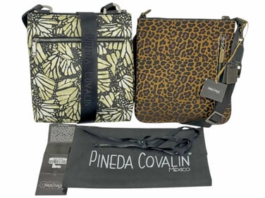 Pineda Covalin Butterfly & Leopard Print Bags 2pcs