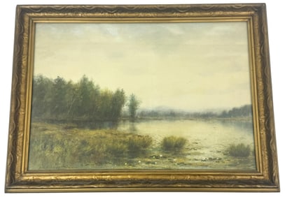 A. Kennedy Tranquil Lake Landscape Painting SIGNED