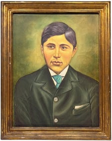 Ceferino Namuncura Religious Student Oil on Canvas