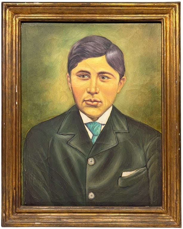 Ceferino Namuncura Religious Student Oil on Canvas (1 of 5)