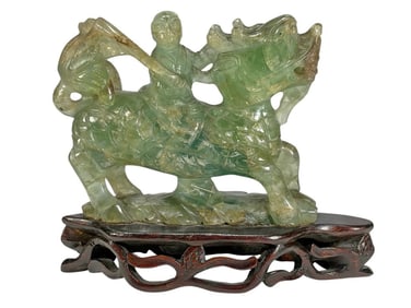 Chinese Carved Fluorite Jade Figurine