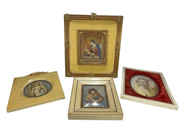 Antique Bakelite & Bronze Miniatures 4pc LOT