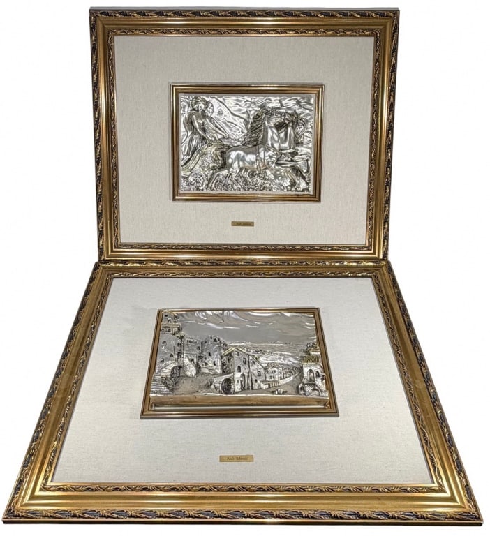 Paolo Schiraldi Italian Silver 3D Sculptures 2pcs (1 of 6)