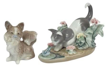 Lladro Spanish Porcelain Animal Figurines 2pc LOT