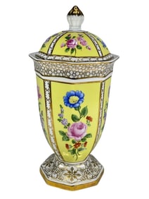 Limoges French Hand Painted Porcelain Urn