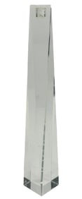 Oleg Cassini Cut Crystal Obelisk Sculpture SIGNED