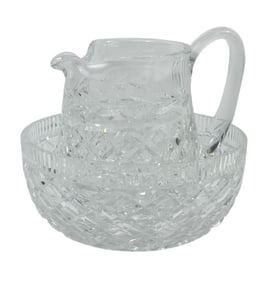 Waterford Crystal Bowl & Pitcher 2pc LOT SIGNED