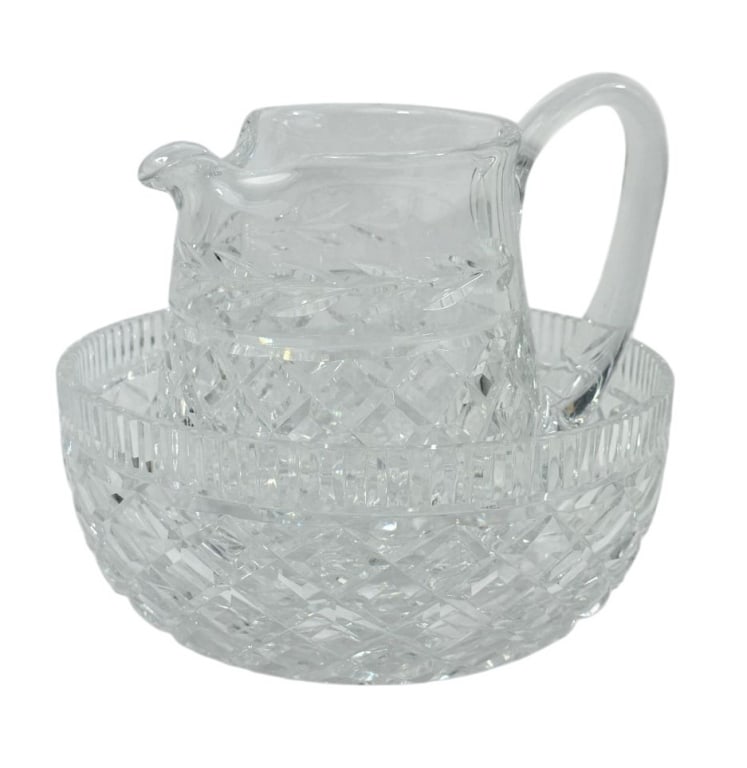 Waterford Crystal Bowl & Pitcher 2pc LOT SIGNED (1 of 7)