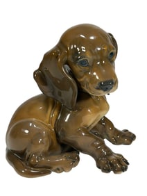 Rosenthal Dachshund by T. Karner Porcelain Fig