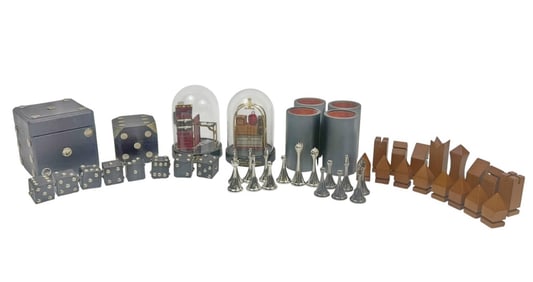 LV Snow Globes, Misc. Dice & Chess Pieces 47pc LOT