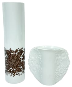 Vintage Kaiser West German Porcelain Vases 2pc LOT