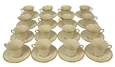 Lenox Eternal Porcelain Cups & Saucers 32pc SET