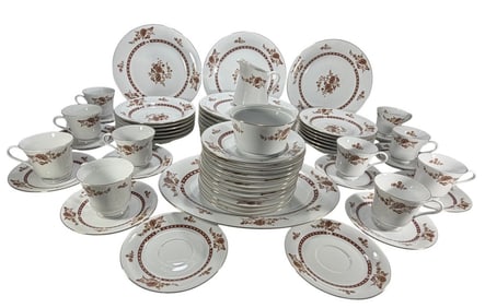 Liling Fine China Yung Shen Porcelain 62pc LOT