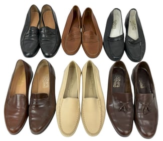 Salvatore Ferragamo & Italian Designer 6 Pair LOT