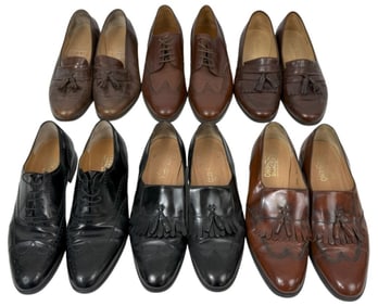 Salvatore Ferragamo Italian Dress Shoes 6 Pair LOT
