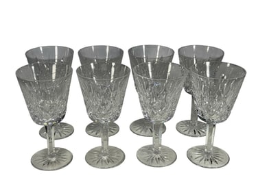 Waterford Lismore Crystal Wine Glasses 8pc LOT